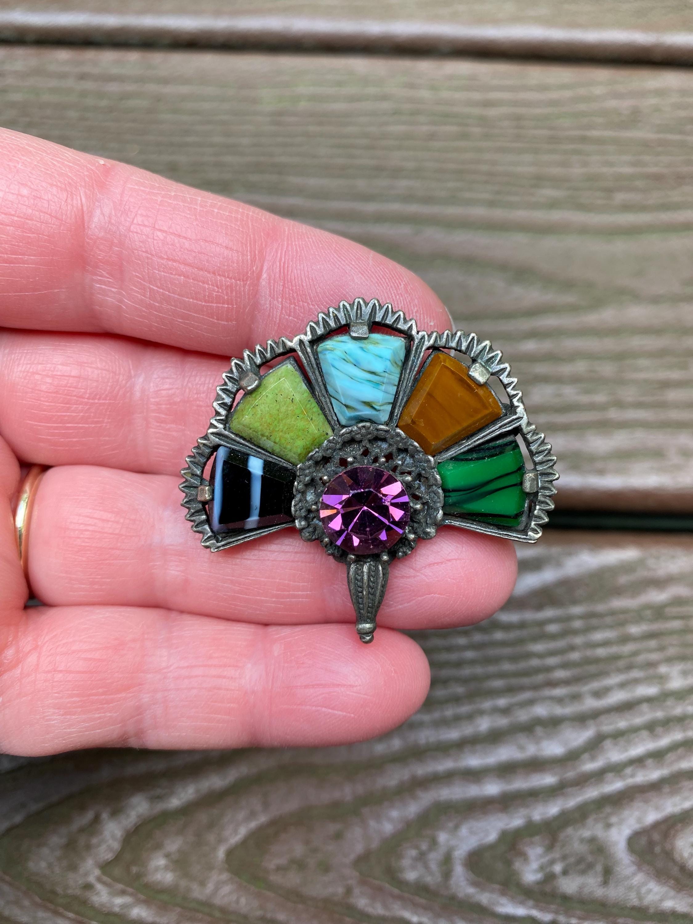 Precious Stone Brooch - Etsy