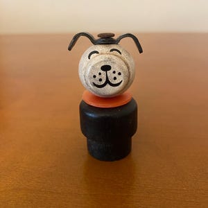 Vintage Fisher-Price Little People Rare Disk Collar Lucky Dog