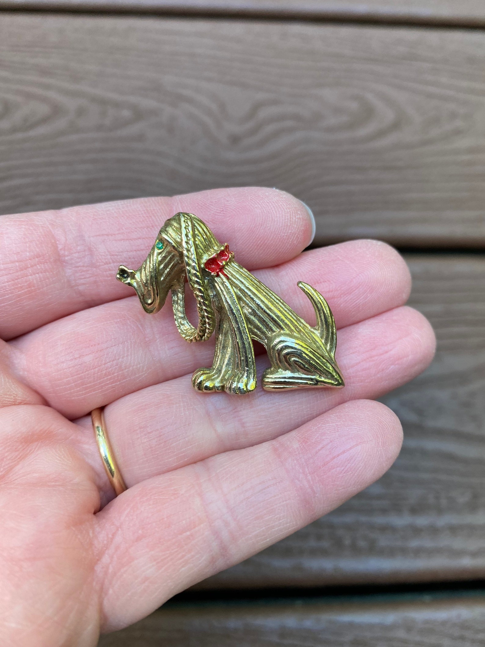 Vintage Jewelry Adorable Gold Tone Dog Pin Brooch Etsy