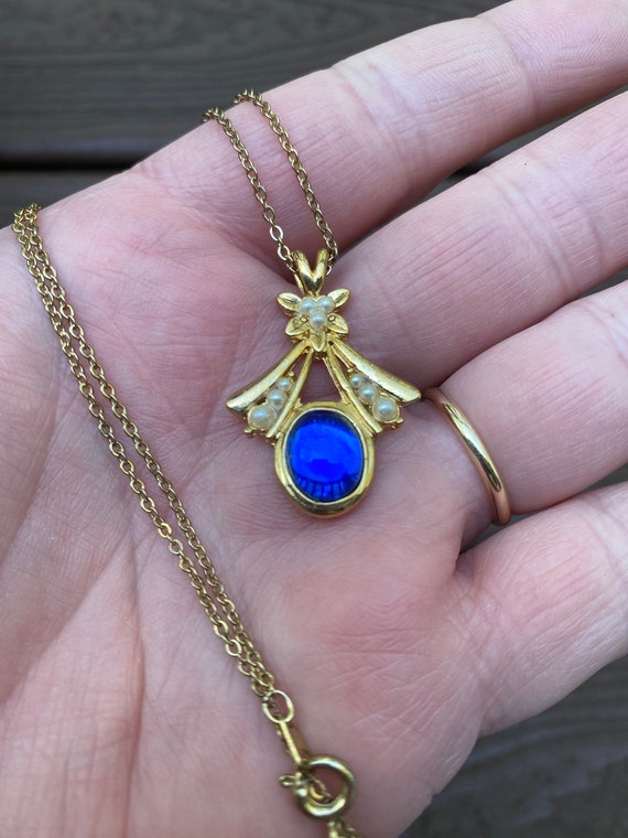 Heart Necklace - Cobalt Blue — Tisbury Art Glass