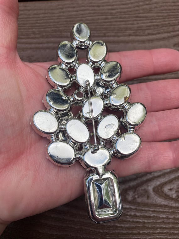 Vintage Jewelry Stunning Gale and Friends Rhinestone Christmas Tree with Flies Insects Bugs Pin Brooch View 2