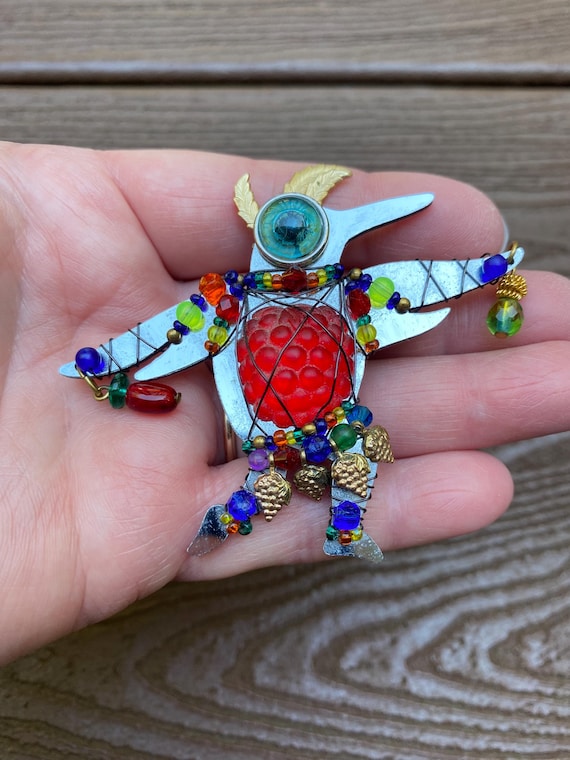 Vintage Jewelry Signed Liz Tech Liztech Beautiful Boogie Bird