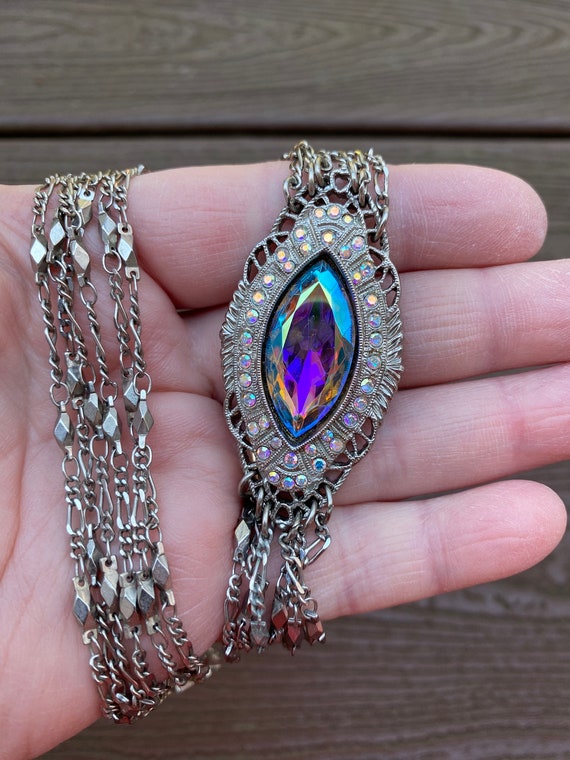 Vintage Jewelry Exquisite 1928 Aurora Borealis Rhi