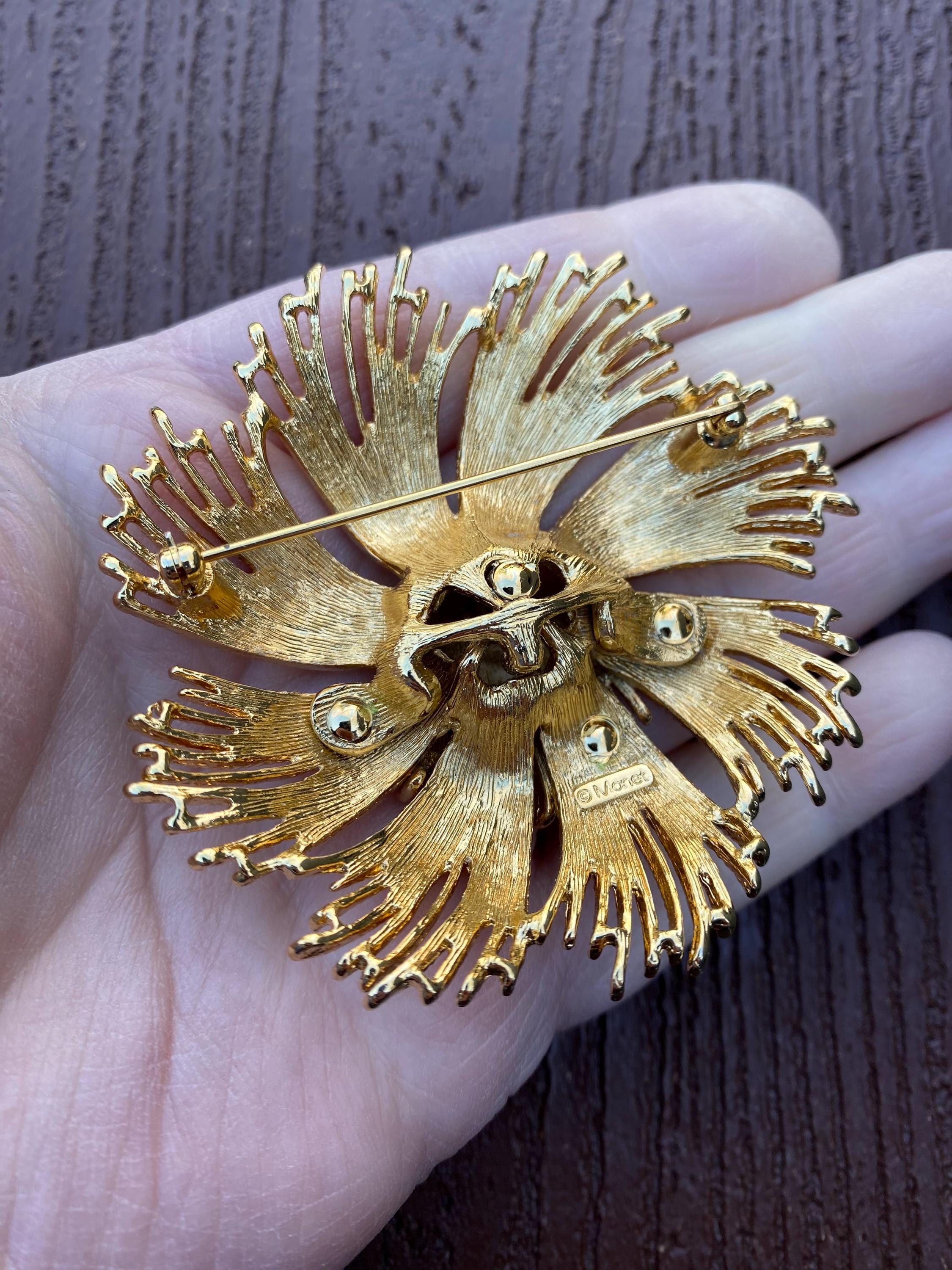 Vintage Jewelry Signed Monet Gorgeous Gold Tone Cordelia