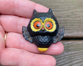 Broche vintage Hallmark adorable hibou d'Halloween