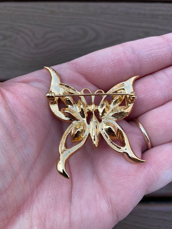 Vintage Jewelry Avon Stunning Rhinestone Butterfly Pin