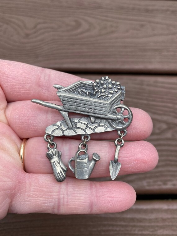 I Love Gardening Sign Charm Antiqued Sterling Silver I Love Gardening Sign Charm Antiqued Sterling Silver