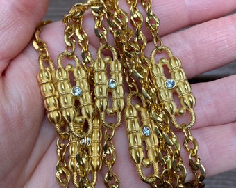 Vintage Schmuck signierte JBK Jackie Kennedy Wunderschöne Camrose und Kross Paperclip Halskette