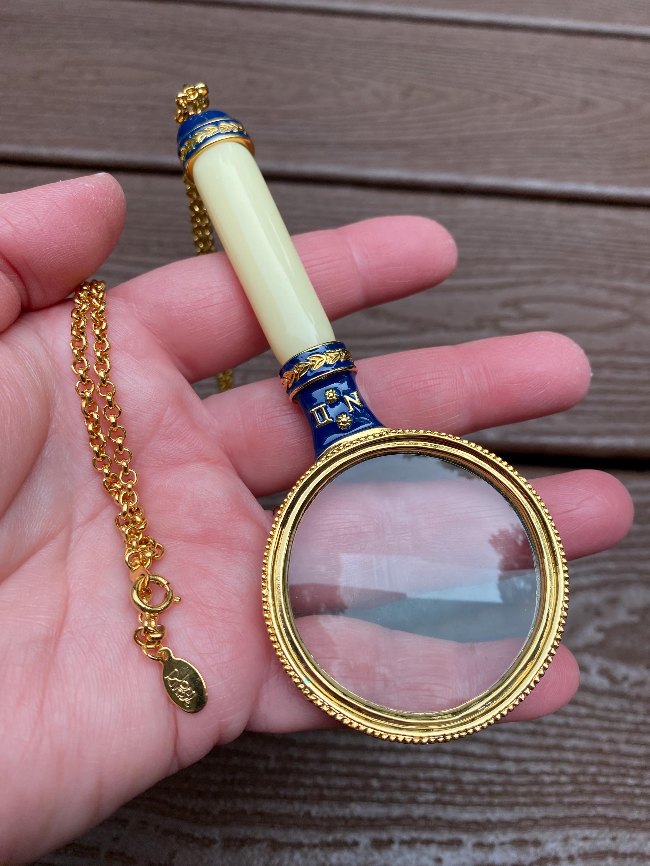 Vintage Jewelry Signed Joan Rivers Gorgeous Lorgnette Enamel  display picture 1