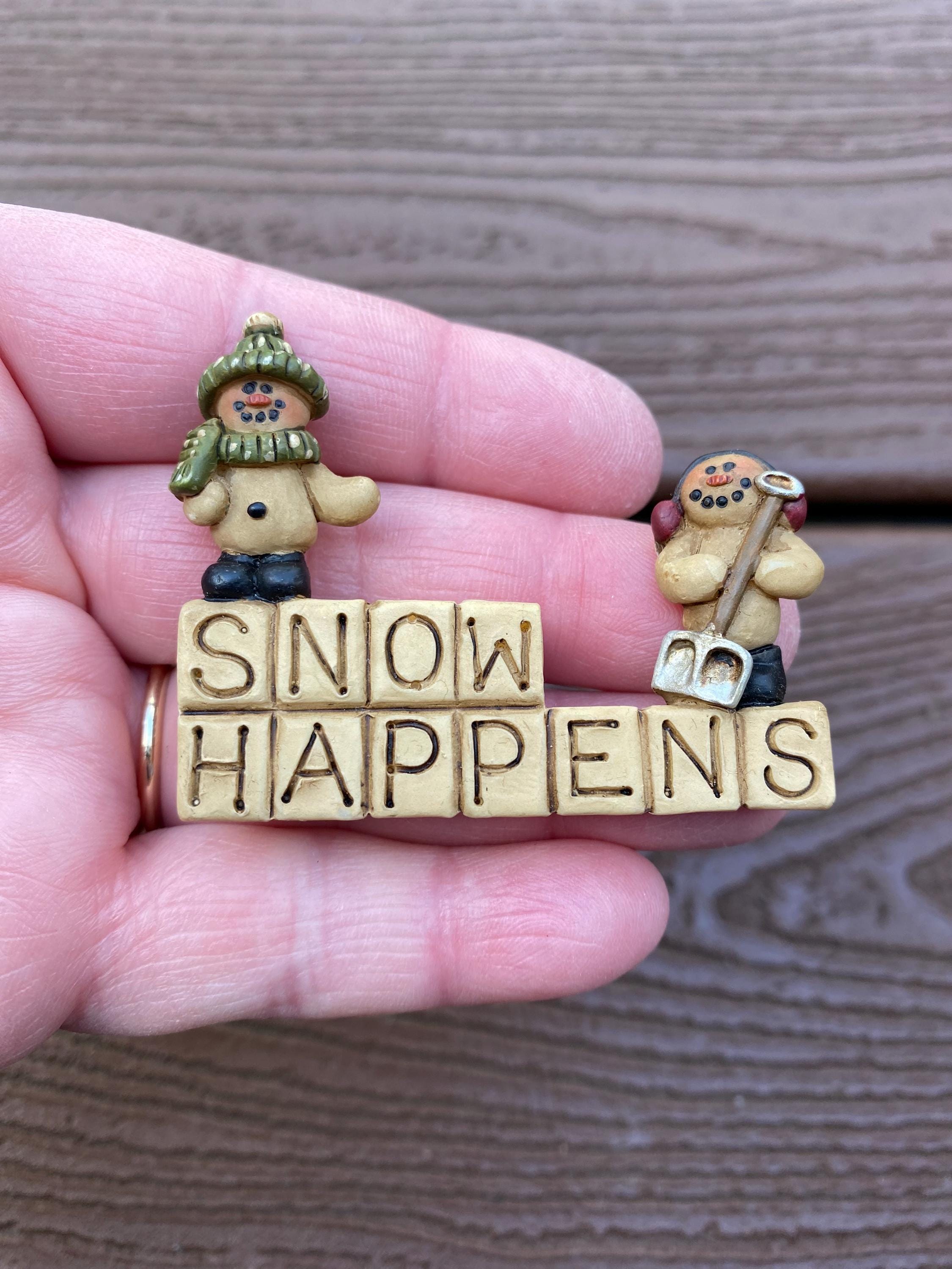 Vintage Jewelry Signed Suzi Skoglund Adorable Snow Happens Snowman