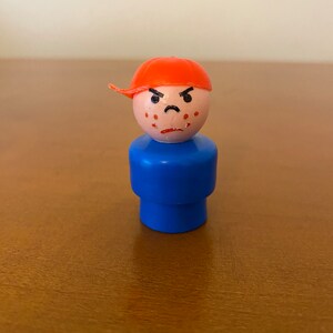 Vintage Fisher-Price Little People Plastic Mad Angry Grumpy Bully Boy