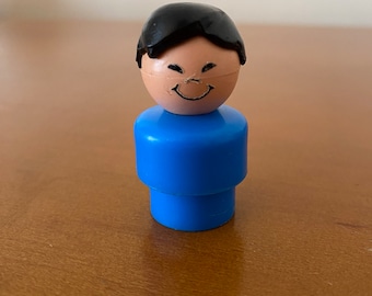 Vintage Fisher-Price Little People Asian Blue Boy