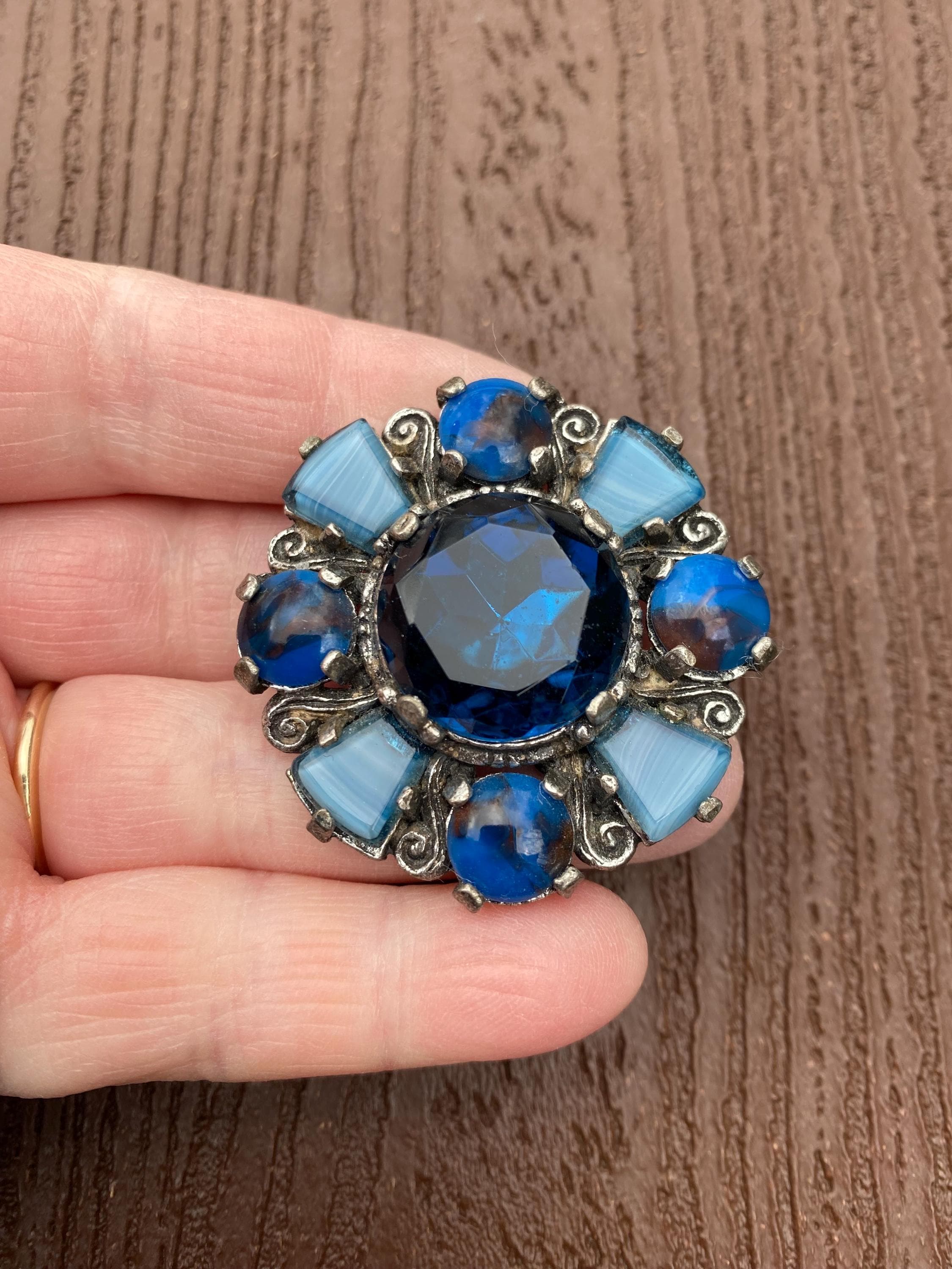 Blue Miracle Brooch - Etsy