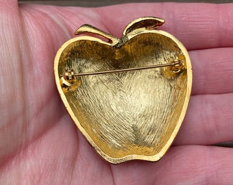 アクセサリー Apples Vintage Jewelry Gorgeous Red Enamel Apple Fruit Statement