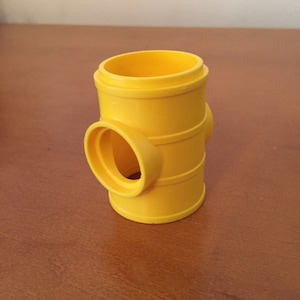 Vintage Fisher-Price Little People Yellow Barrel for Sesame Street Clubhouse