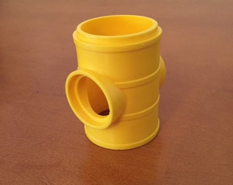 Vintage Fisher-Price Little People Yellow Barrel for Sesame Street Clubhouse