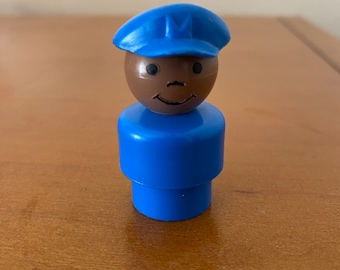 Vintage Fisher-Price Little People African-American Short Pilot