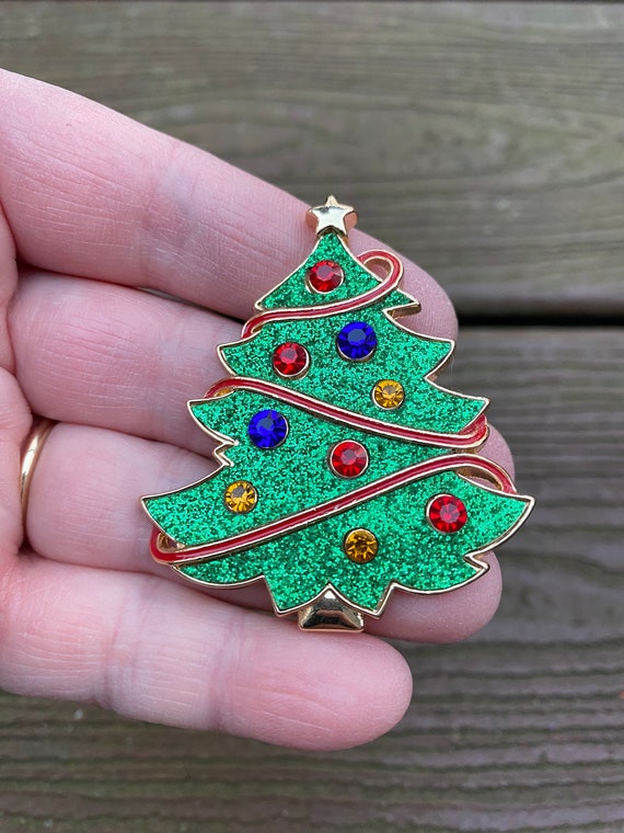 Sparkly cheap christmas brooch