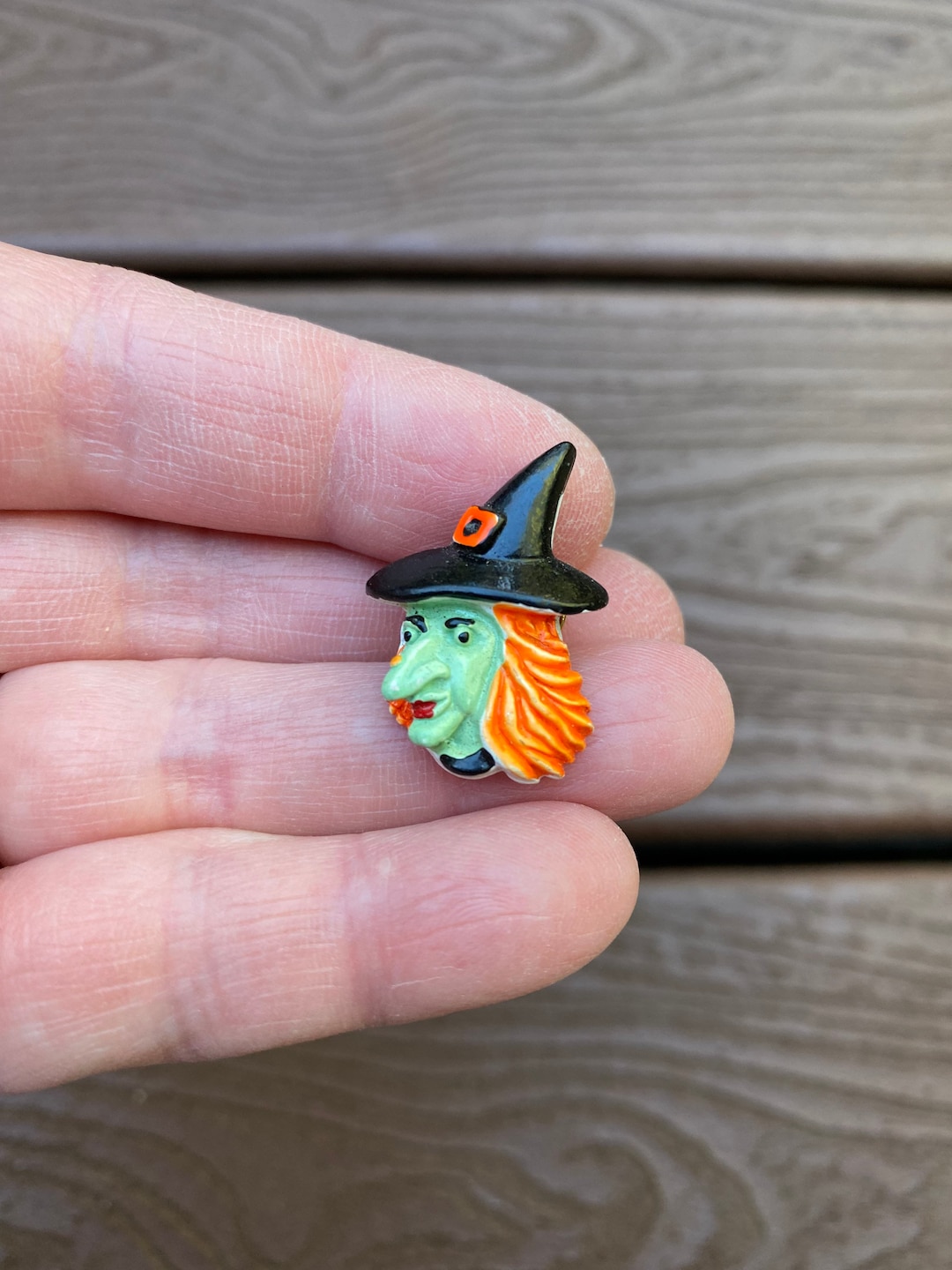 Vintage Jewelry Spooky Enamel Halloween Witch Tie Tack Pin Brooch - Etsy