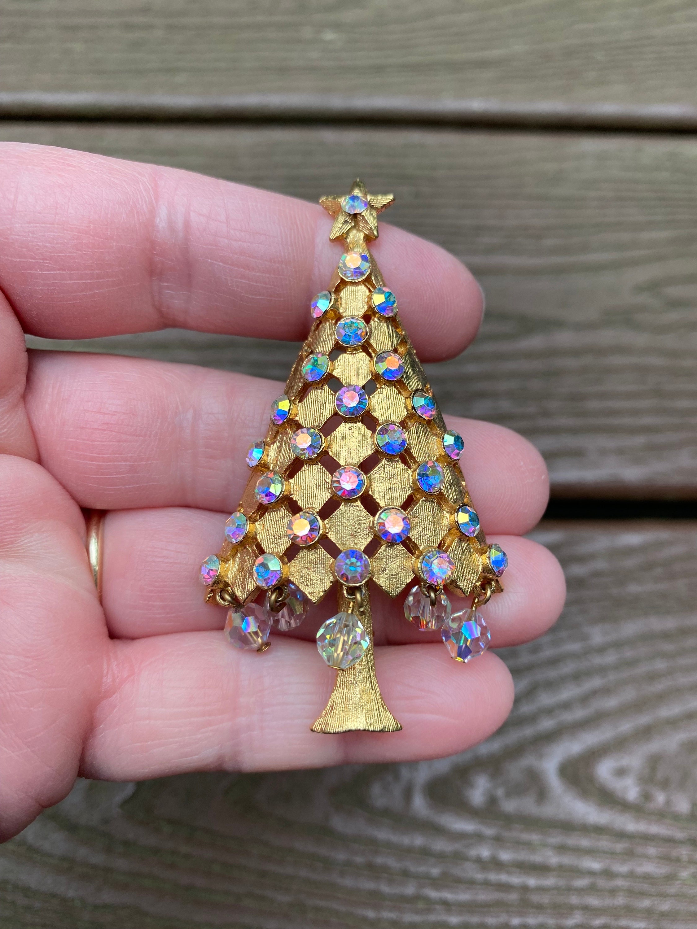 Swarovski tree pin - Etsy 日本