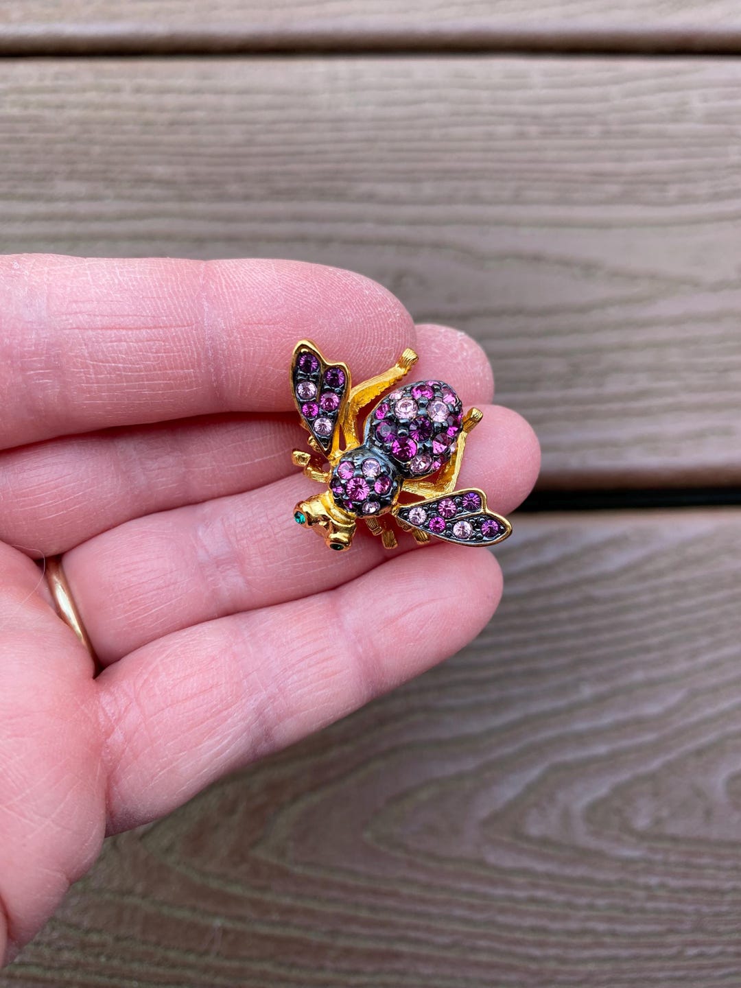 Vintage Jewelry Signed Joan Rivers Gorgeous Purple and Pink Rhinestone ...