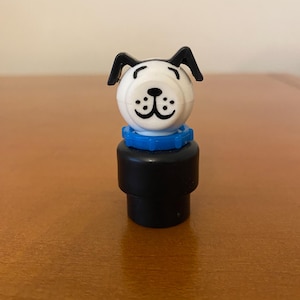 Vintage Fisher-Price Little People Lucky Dog with Blue Collar