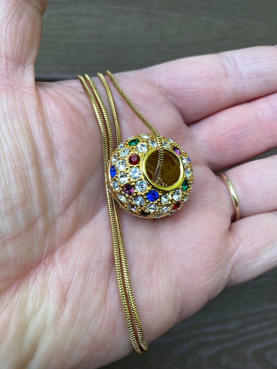Vintage Jewelry Exquisite Multicolored Rhinestone 