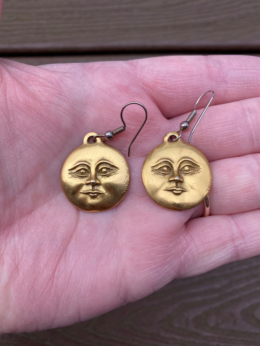 Vintage Jewelry Signed Danforth Pewter Beautiful Sun and Moon Etsy