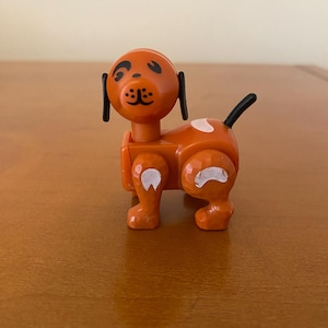 Ensemble de jeu Little People marron pour chien de ferme Fisher-Price vintage