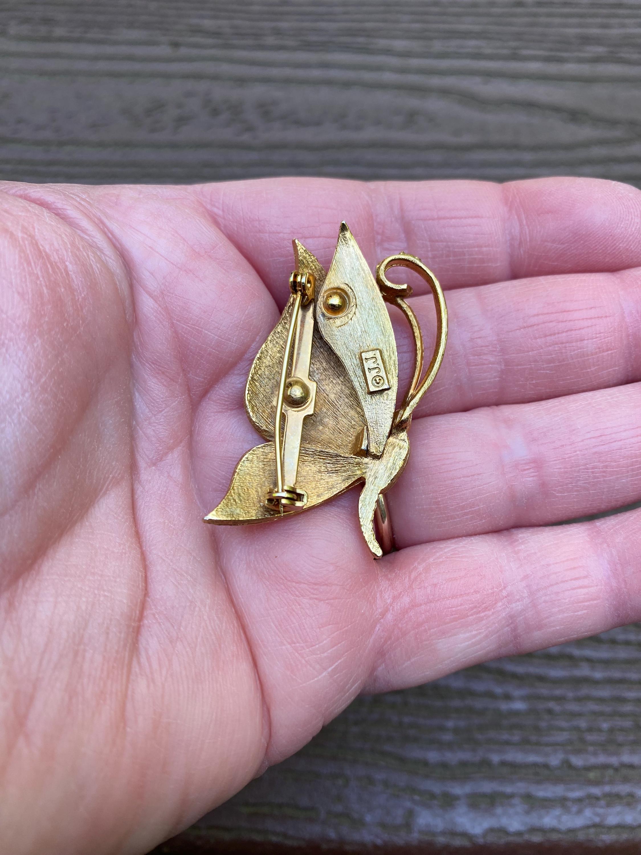 ヴィンテージジュエリー、JJ Jonette サイン入り、美しいゴールド