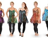 Lace PIXIE TOP, hippie pointy top, fairy top, festival clothes, pagan handfasting top PLUS size purple black green red blue