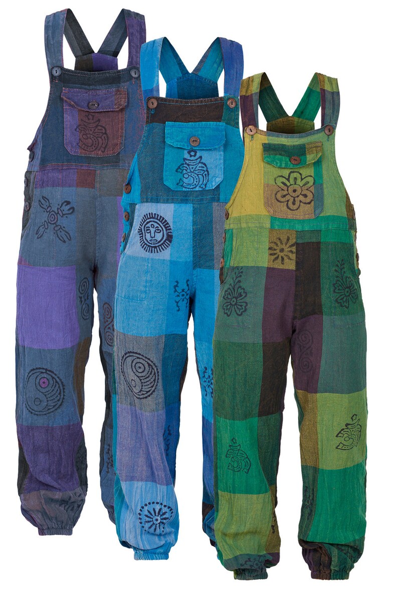 Children patchwork dungarees image 2