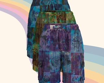 Patchwork hippie shorts
