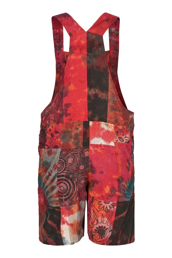 Hippie Tie Dye Patchwork DUNGAREES 