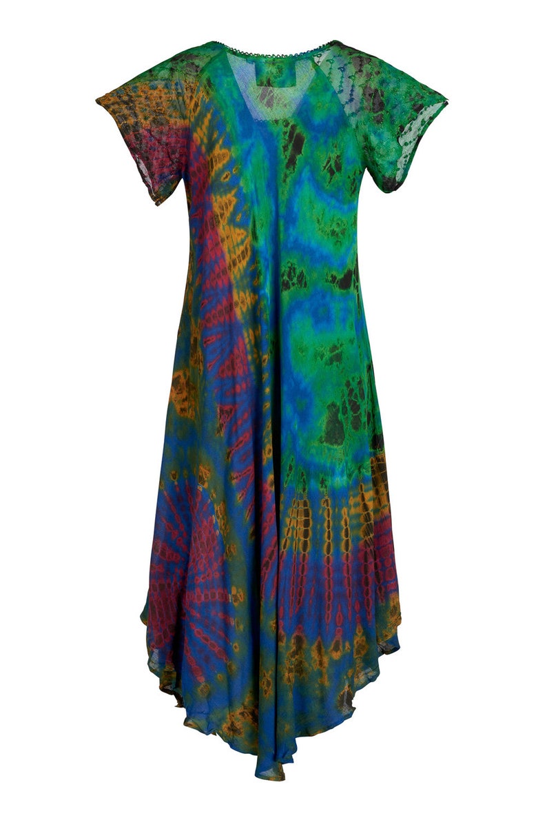 Tie Dye Long Umbrella Dress With Sleeves up to Plus Size Etsy
