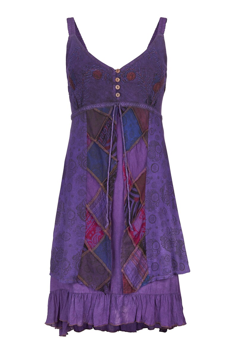 PAGAN Style DRESS Curvy Girl Goddess Pretty Double Layered Strappy