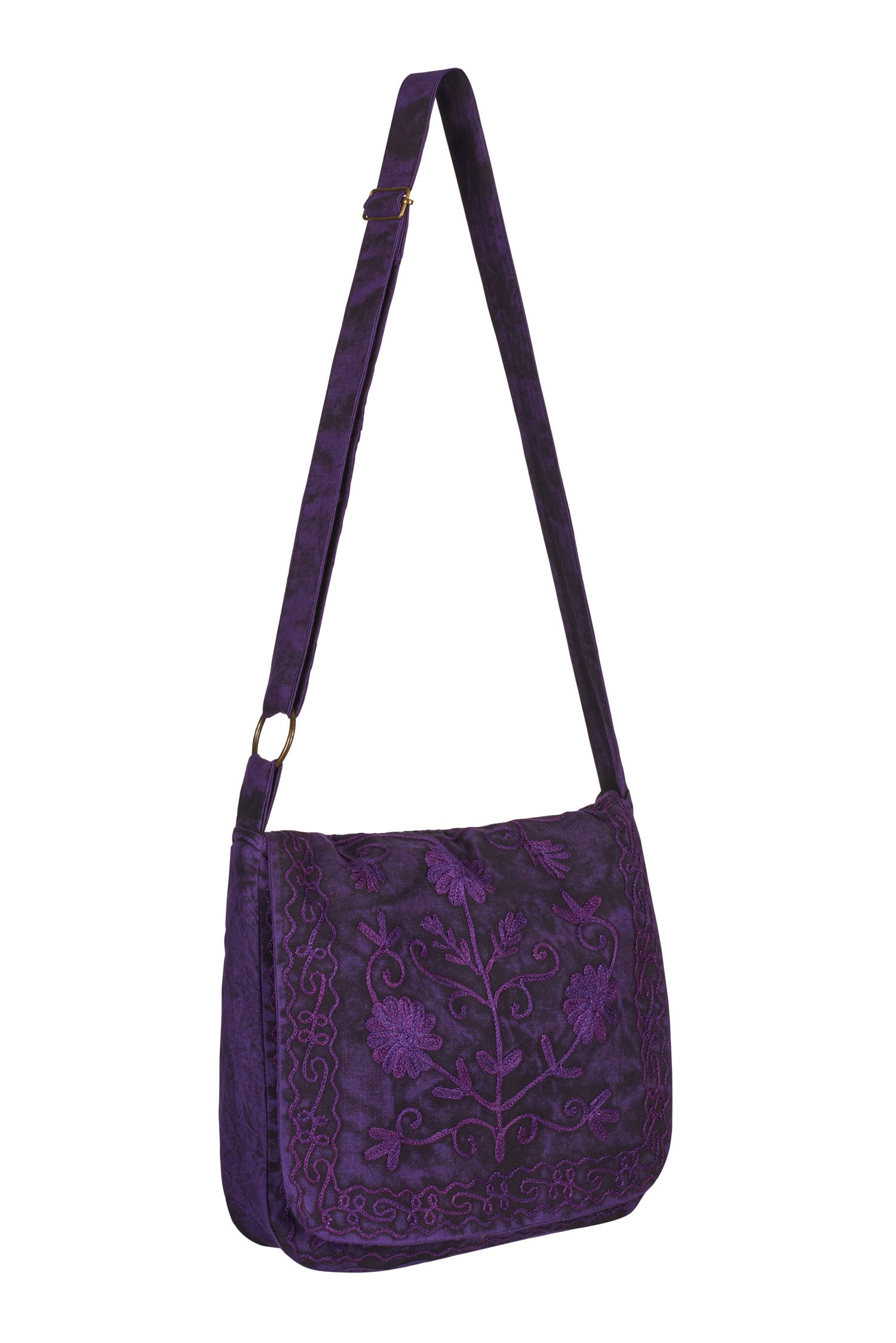 Flower Embroidered Shoulder Bag - Etsy UK
