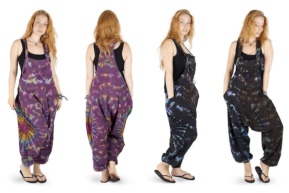 New Patchwork Harem Dungarees Hippie Trousers up to Plus Size