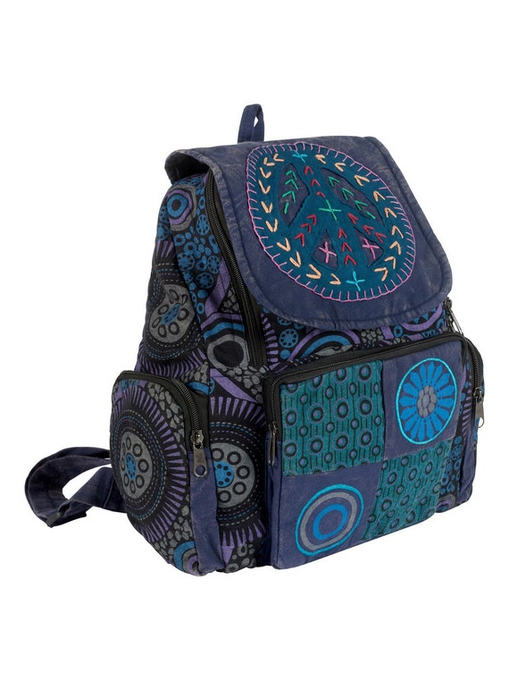 Colourful Patchwork Backpack - Etsy display picture 1