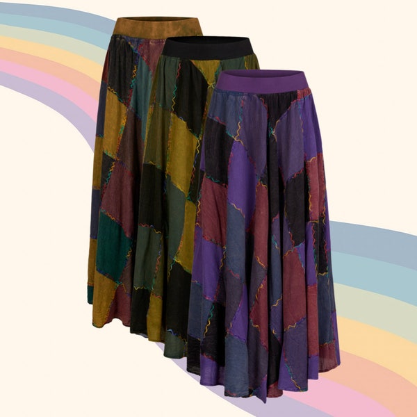Cotton Patchwork Skirt