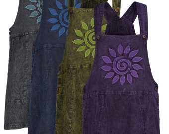 Spiral sun pinafore dress - available up to XXL size