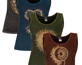 Unisex HIPPIE TOP festival clothing vest waistcoat tee dreamcatcher tree of life flower of life OM clothes up to Plus Size