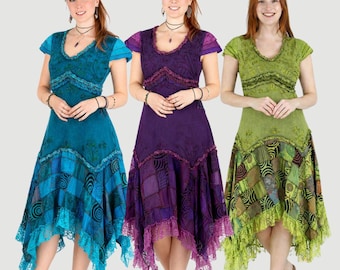 Boho Patchwork Maxi Dress – Embroidered Festival Dress