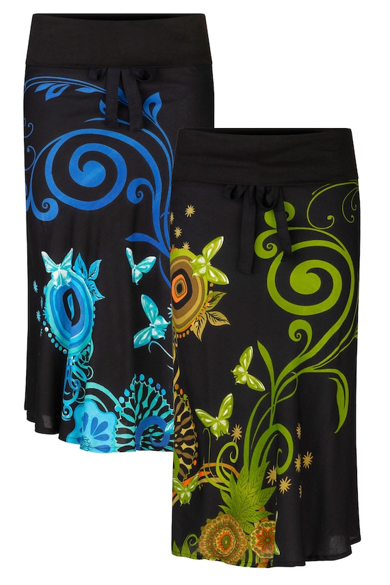 Hippy Fair Trade Hippie Gypsy Circles Boho New Embroidered Mini Skirt L 16