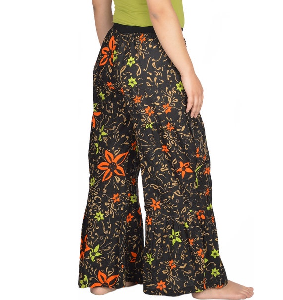 New Butterfly Palazzo Trousers Flare Pants Festival up to Plus Size