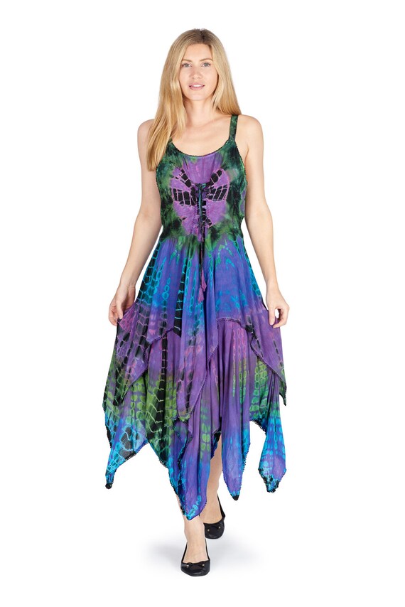 Rainbow Tie Dye Pixie Dress - Etsy