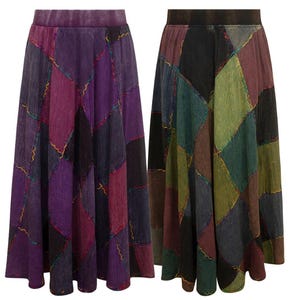 Nova saia hippie longa patchwork disponível em vários tamanhos roxo verde arco-íris festival deusa roupas Nepal saia comércio justo