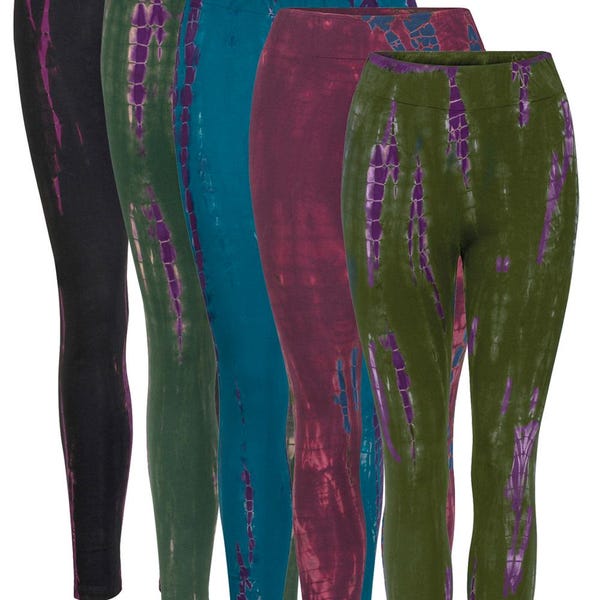 Forest Fern Tie Dye Leggings Purple main image 0