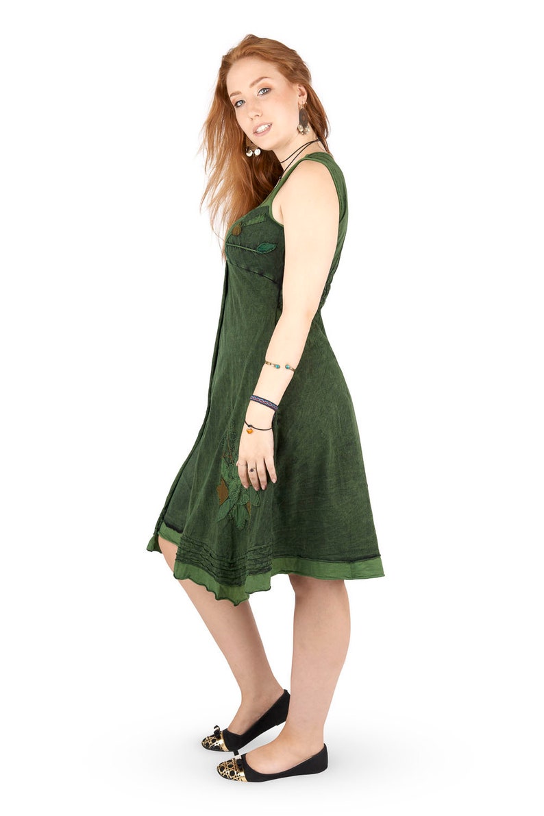 Mid Length Sleeveless Flower Dress up to PLUS Size Bohemian Etsy UK