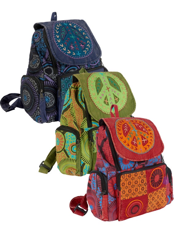 Colourful Patchwork Backpack - Etsy display picture 3